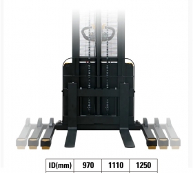 Xe nâng cao điện chân rộng nâng 1.5 tấn cao 3M WSS15H-3000 xài pallet 2 mặt